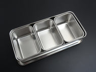 JAPANESE STAINLESS STEEL 3 GASTRONORM PANS SET