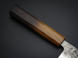 KICHIJI SLD WASHIJI SANTOKU OCTAGONAL BURNT OAKWOOD HANDLE