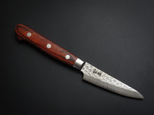 Load image into Gallery viewer, KICHIJI VG-10 33 LAYER HAMMERED DAMASCUS PARING KNIFE 80MM
