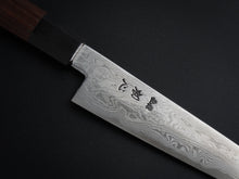 Load image into Gallery viewer, HATSUGOKORO AOGAMI-1 DAMASCUS PETTY 150MM WITH OCTAGONAL WALNUT HANDLE FORGED BY SATOSHI NAKAGAWA
