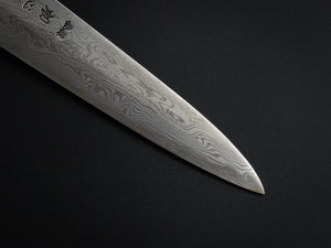 HATSUGOKORO AOGAMI-1 DAMASCUS PETTY 150MM WITH OCTAGONAL WALNUT HANDLE FORGED BY SATOSHI NAKAGAWA