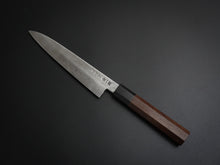 Load image into Gallery viewer, HATSUGOKORO AOGAMI-1 DAMASCUS PETTY 150MM WITH OCTAGONAL WALNUT HANDLE FORGED BY SATOSHI NAKAGAWA
