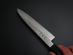 HATSUGOKORO AOGAMI-1 DAMASCUS PETTY 150MM WITH OCTAGONAL WALNUT HANDLE FORGED BY SATOSHI NAKAGAWA