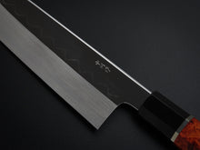 Load image into Gallery viewer, HATSUGOKORO SHIROGAMI-3 HONYAKI GYUTO 240MM WITH KARIN/QUINCE HANDLE FORGED BY SATOSHI NAKAGAWA
