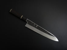 Load image into Gallery viewer, HATSUGOKORO SHIROGAMI-3 HONYAKI GYUTO 240MM WITH EBONY HANDLE FORGED BY SATOSHI NAKAGAWA
