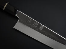 Load image into Gallery viewer, HATSUGOKORO SHIROGAMI-3 HONYAKI GYUTO 240MM WITH EBONY HANDLE FORGED BY SATOSHI NAKAGAWA
