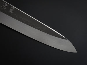 HATSUGOKORO SHIROGAMI-3 HONYAKI GYUTO 240MM WITH EBONY HANDLE FORGED BY SATOSHI NAKAGAWA