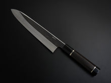 Load image into Gallery viewer, HATSUGOKORO SHIROGAMI-3 HONYAKI GYUTO 240MM WITH EBONY HANDLE FORGED BY SATOSHI NAKAGAWA
