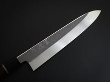 Load image into Gallery viewer, HATSUGOKORO SHIROGAMI-3 HONYAKI GYUTO 240MM WITH EBONY HANDLE FORGED BY SATOSHI NAKAGAWA
