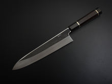 Load image into Gallery viewer, HATSUGOKORO SHIROGAMI-3 HONYAKI GYUTO 240MM WITH EBONY HANDLE FORGED BY SATOSHI NAKAGAWA
