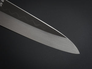 HATSUGOKORO SHIROGAMI-3 HONYAKI GYUTO 210MM WITH KARIN/QUINCE HANDLE FORGED BY SATOSHI NAKAGAWA