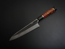 Load image into Gallery viewer, HATSUGOKORO SHIROGAMI-3 HONYAKI GYUTO 210MM WITH KARIN/QUINCE HANDLE FORGED BY SATOSHI NAKAGAWA
