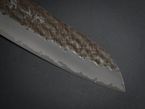 YU KUROSAKI AOGAMI SUPER KOKUSEN SANTOKU ROSE WOOD HANDLE