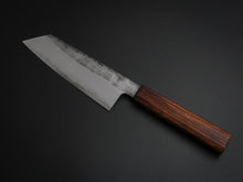 Load image into Gallery viewer, HADO KIRISAME SHIROGAMI-1 STAINLESS CLAD BUNKA 180MM SCORCHED OAKWOOD HANDLE
