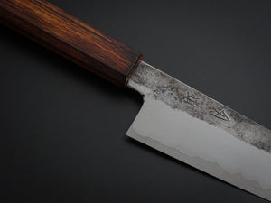 HADO KIRISAME SHIROGAMI-1 STAINLESS CLAD GYUTO 210MM SCORCHED OAKWOOD HANDLE