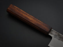 Load image into Gallery viewer, HADO KIRISAME SHIROGAMI-1 STAINLESS CLAD GYUTO 210MM SCORCHED OAKWOOD HANDLE
