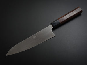 SHUNGO OGATA GINSAN GYUTO 180MM OCTAGONAL ROSE WOOD HANDLE