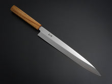 Load image into Gallery viewer, KICHIJI ALL AUS-8 STAINLESS YANAGIBA 270MM OCTAGONAL OAK WOOD HANDLE
