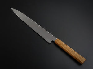 KICHIJI ALL AUS-8 STAINLESS YANAGIBA 270MM OCTAGONAL OAK WOOD HANDLE