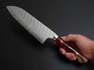 NIGARA SG2 MIGAKI HAMMERED SANTOKU 180MM ACRYLIC HANDLE