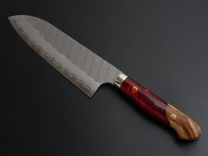 NIGARA SG2 MIGAKI HAMMERED SANTOKU 180MM ACRYLIC HANDLE