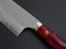 Load image into Gallery viewer, NIGARA SG2 MIGAKI HAMMERED SANTOKU 180MM ACRYLIC HANDLE
