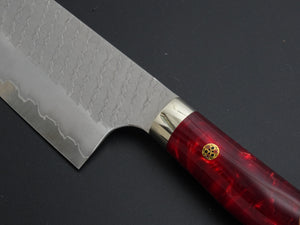 NIGARA SG2 MIGAKI HAMMERED SANTOKU 180MM ACRYLIC HANDLE