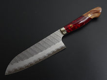 Load image into Gallery viewer, NIGARA SG2 MIGAKI HAMMERED SANTOKU 180MM ACRYLIC HANDLE
