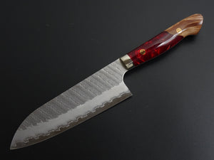 NIGARA SG2 MIGAKI HAMMERED SANTOKU 180MM ACRYLIC HANDLE