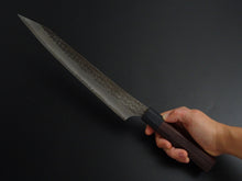 Load image into Gallery viewer, YU KUROSAKI AOGAMI SUPER KOKUSEN SUJIHIKI 240MM ROSE WOOD HANDLE
