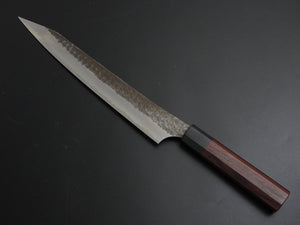 YU KUROSAKI AOGAMI SUPER KOKUSEN SUJIHIKI 240MM ROSE WOOD HANDLE