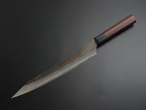 YU KUROSAKI AOGAMI SUPER KOKUSEN SUJIHIKI 240MM ROSE WOOD HANDLE