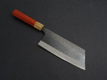 Load image into Gallery viewer, KICHIJI SHIROGAMI 2 SOFT IRON CLAD CLEAVER WITH PADAUK WOOD HANDLE
