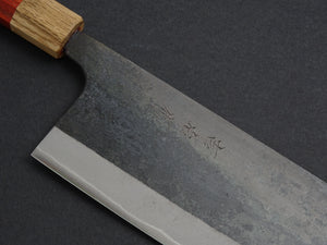 KICHIJI SHIROGAMI 2 SOFT IRON CLAD CLEAVER WITH PADAUK WOOD HANDLE