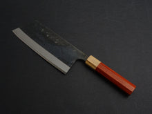 Load image into Gallery viewer, KICHIJI SHIROGAMI 2 SOFT IRON CLAD CLEAVER WITH PADAUK WOOD HANDLE
