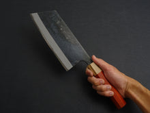 Load image into Gallery viewer, KICHIJI SHIROGAMI 2 SOFT IRON CLAD CLEAVER WITH PADAUK WOOD HANDLE
