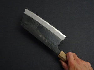 KICHIJI SHIROGAMI 2 SOFT IRON CLAD CLEAVER WITH PADAUK WOOD HANDLE