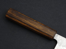 Load image into Gallery viewer, KICHIJI 440C HAMMERED DAMASCUS GYUTO 180MM OAK/BAIKOKU HANDLE
