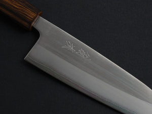 OUL SHIROGAMI-1 STAINLESS CLAD SANOTKU 165MM BURNT OAK HANDLE