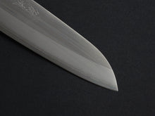 Load image into Gallery viewer, OUL SHIROGAMI-1 STAINLESS CLAD SANOTKU 165MM BURNT OAK HANDLE
