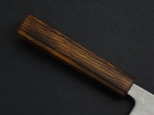 Load image into Gallery viewer, OUL SHIROGAMI-1 STAINLESS CLAD SANOTKU 165MM BURNT OAK HANDLE
