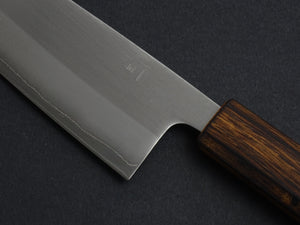 OUL SHIROGAMI-1 STAINLESS CLAD SANOTKU 165MM BURNT OAK HANDLE