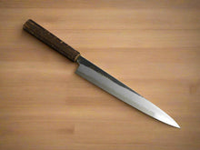 Load image into Gallery viewer, HADO SUMI SHIROGAMI-2 SUJIHIKI 230MM CHERRY BARK WITH OAK CORE HANDLE
