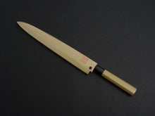 Load image into Gallery viewer, KICHIJI JOSAKU LEFT HANDED YANAGIBA 300MM OCTAGONAL MAGNOLIA HANDLE
