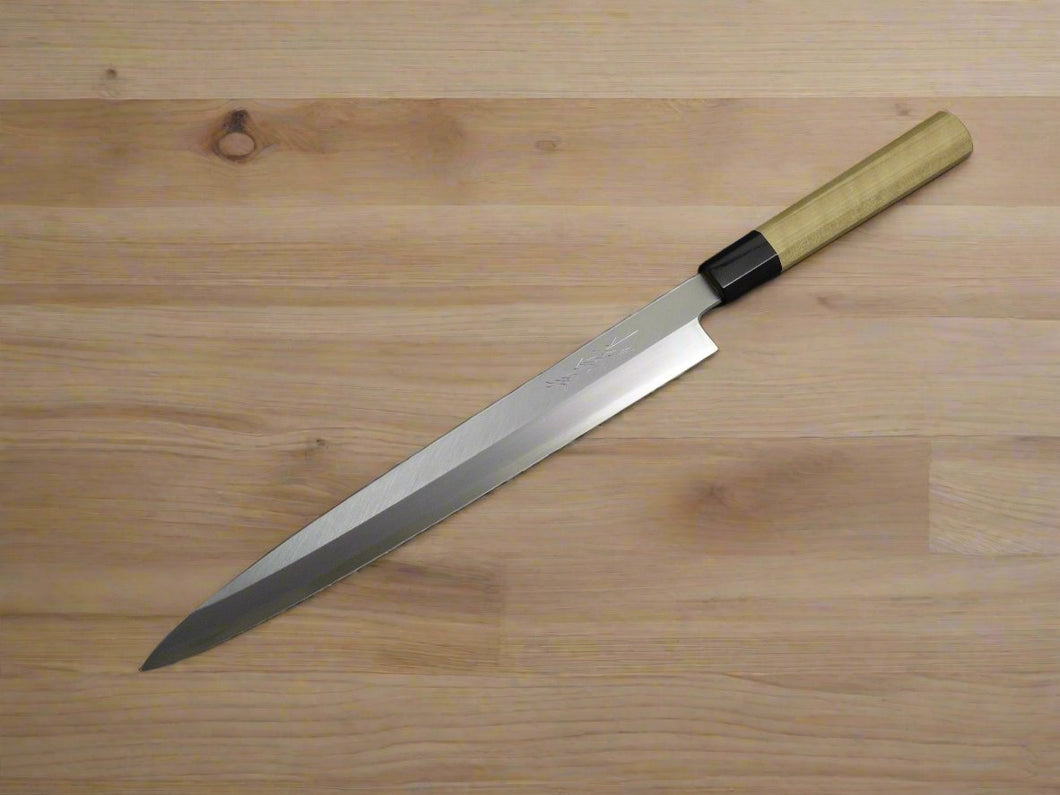 KICHIJI JOSAKU LEFT HANDED YANAGIBA 300MM OCTAGONAL MAGNOLIA HANDLE