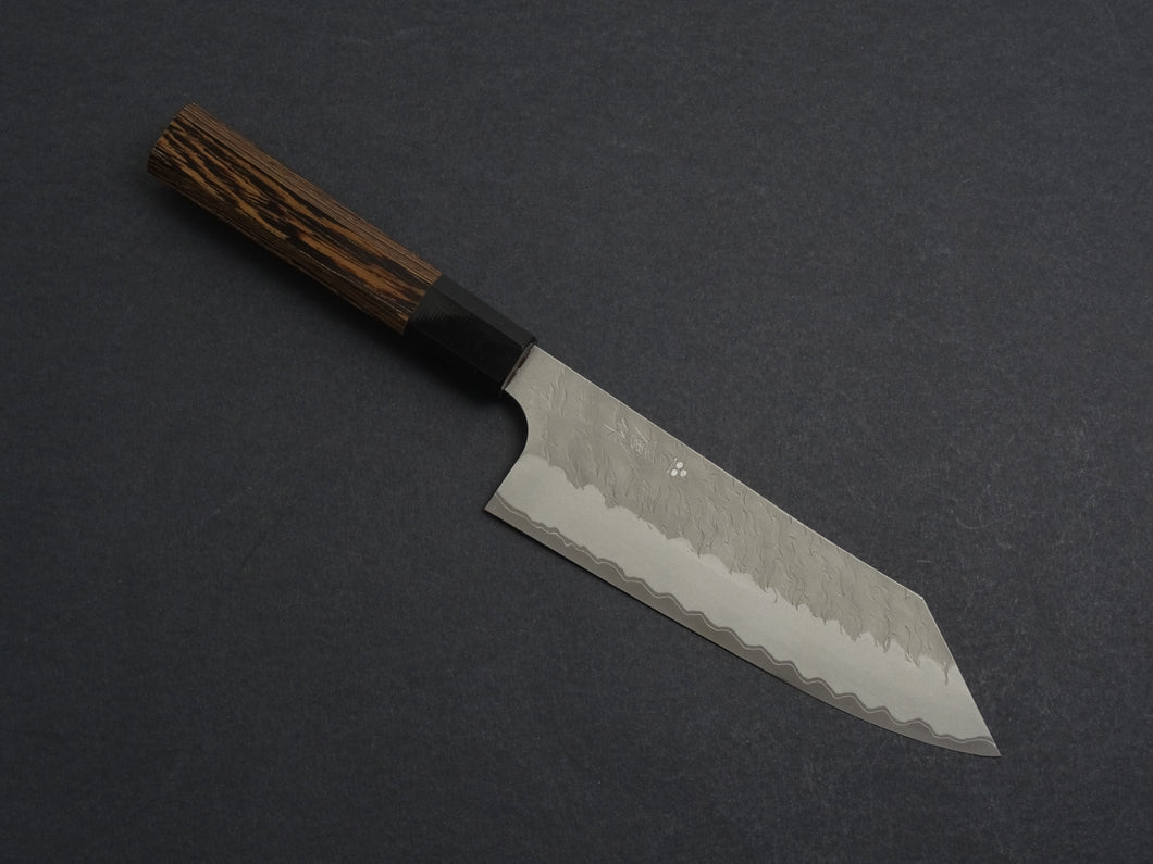 NIGARA AOGAMI SUPER CORE STAINLESS CLAD MIGAKI HAMMERED BUNKA 180MM