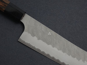 NIGARA AOGAMI SUPER CORE STAINLESS CLAD MIGAKI HAMMERED BUNKA 180MM