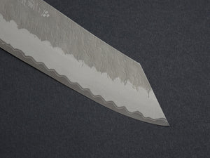 NIGARA AOGAMI SUPER CORE STAINLESS CLAD MIGAKI HAMMERED BUNKA 180MM