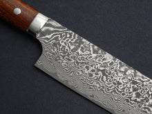 Load image into Gallery viewer, TAKESHI SAJI R2 DAMASCUS BLACK FINISHED NAKIRI IRONWOOD HANDLE WITH WOODEN BOX
