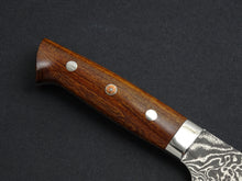 Load image into Gallery viewer, TAKESHI SAJI R2 DAMASCUS BLACK FINISHED NAKIRI IRONWOOD HANDLE WITH WOODEN BOX
